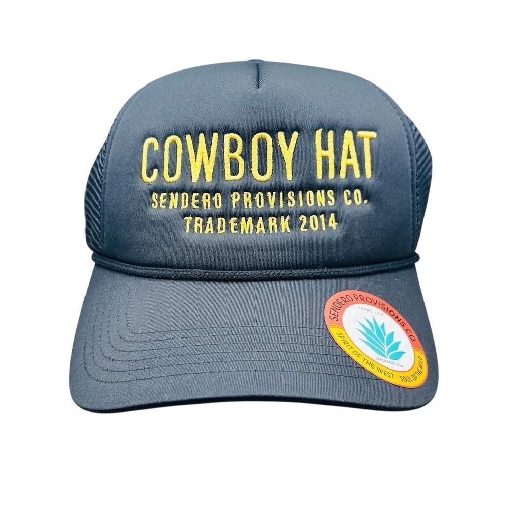 Sendero Provisions Co Trucker Snapback Hat One Size Black Mesh Back Cowboy